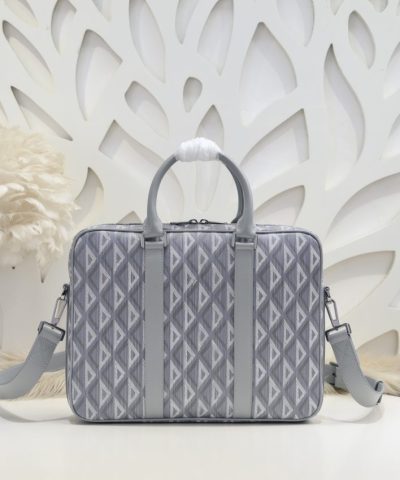 Replica Dior Zipped Briefcase White