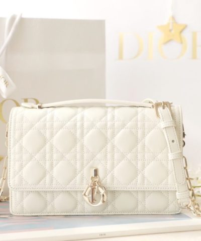 Replica My Dior Top Handle Bag White - 1:1 premium replica handbag