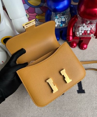 Replica Hermès Constance 18Cm Brown - high-end replica designer purse