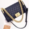 CHANEL Le Boy Dark Blue - affordable luxury replica bag