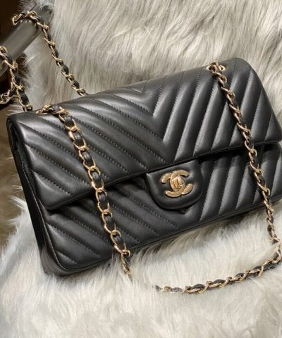 CHANEL Classic Flap 25cm V Black - 1:1 premium replica handbag