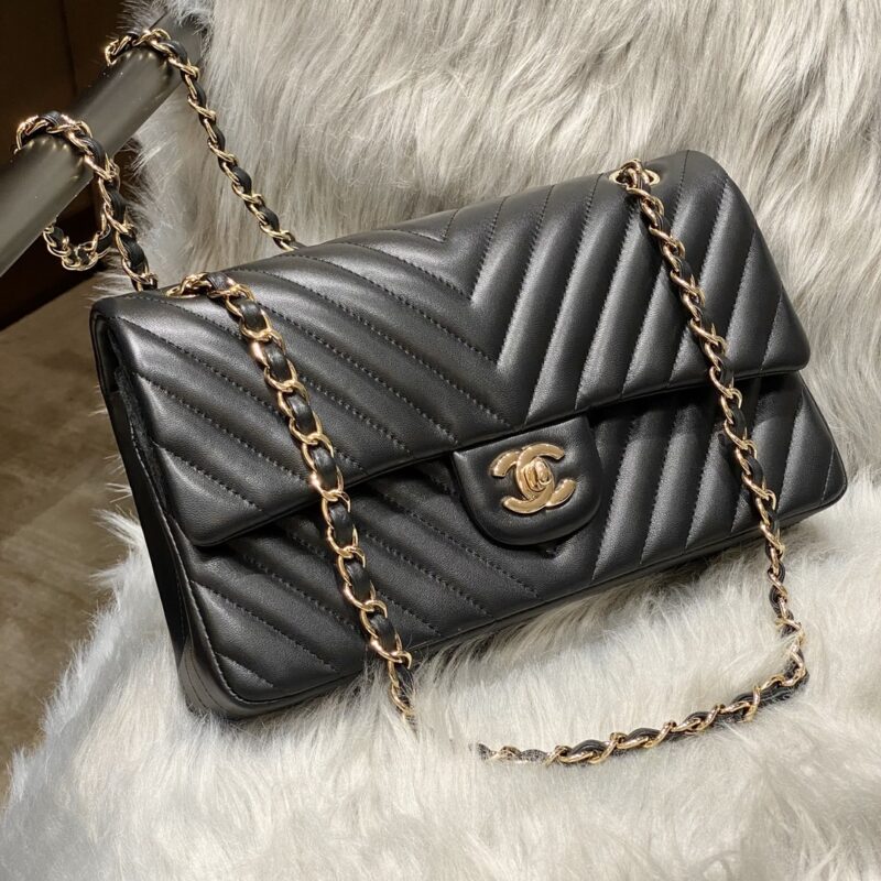 CHANEL Classic Flap 25cm V Black - 1:1 premium replica handbag