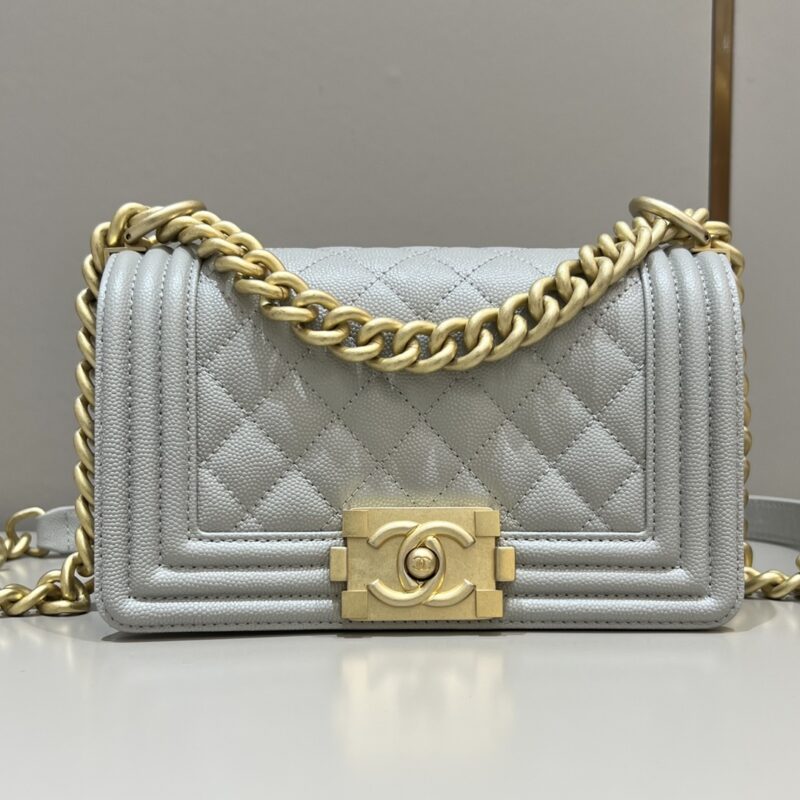CHANEL Le Boy Grey Gold - top-grade luxury bag dupe