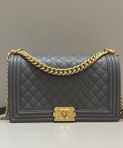 CHANEL Le Boy Large Grey - high-quality designer bag dupe