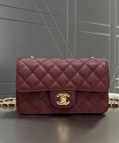 CHANEL Classic Flap 20cm Burgundy - premium superclone handbag
