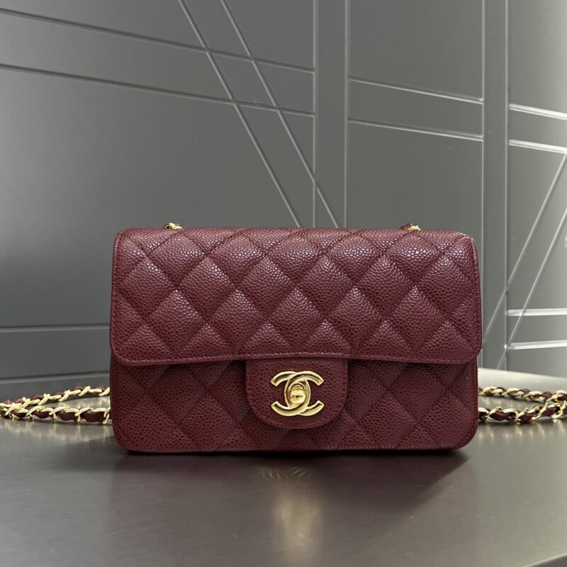 CHANEL Classic Flap 20cm Burgundy - premium superclone handbag