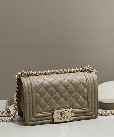 CHANEL Le Boy Milk Tea - designer handbag clone