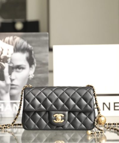 CHANEL CF 17cm Golden Ball Black