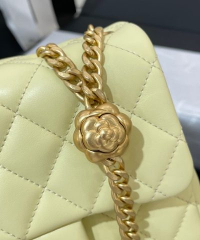 CHANEL 23S Camellia Square Yellow