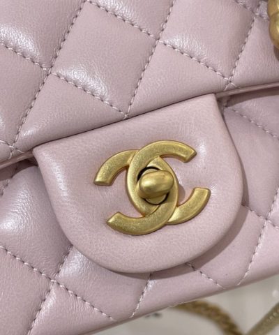 CHANEL 23S Camellia Square Pink - affordable luxury replica bag