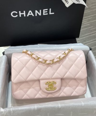 CHANEL Classic Flap 20cm Pink - top-grade luxury bag dupe