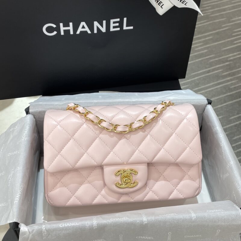 CHANEL Classic Flap 20cm Pink - top-grade luxury bag dupe