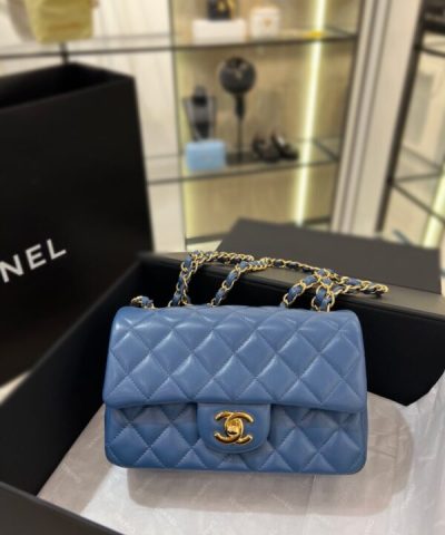 CHANEL Classic Flap 20cm Blue - premium superclone handbag