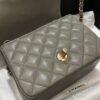 CHANEL Classic Flap 17cm Grey - top-grade luxury bag dupe