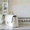CHANEL CF 20 cm Handle White