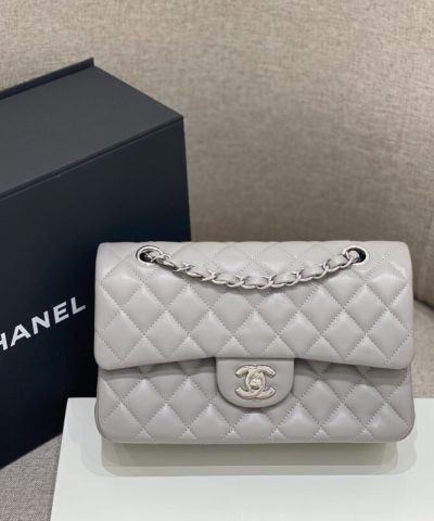 CHANEL Classic Flap 23cm Dove Grey - premium superclone handbag