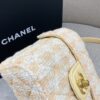 CHANEL Tweed Handle Crush Small Apricot - high-end replica designer purse