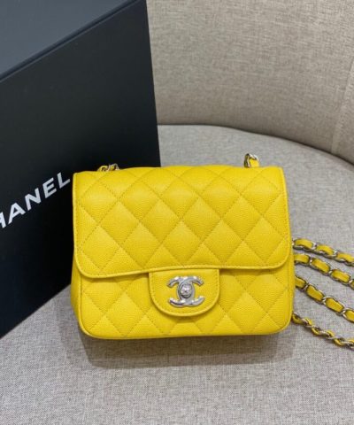 CHANEL Classic Flap 17cm Bright Yellow - top-grade luxury bag dupe