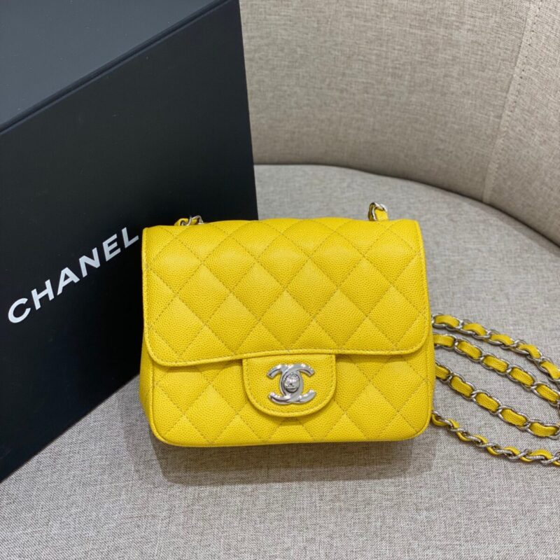CHANEL Classic Flap 17cm Bright Yellow - top-grade luxury bag dupe