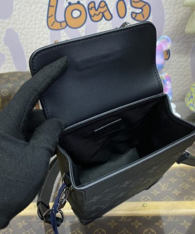 Replica Louis Vuitton Nano Steamer Black Canvas