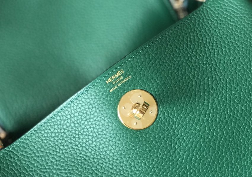 Replica Hermès Lindy Emerald - premium superclone handbag