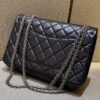CHANEL 2.55 Bag Black Silver