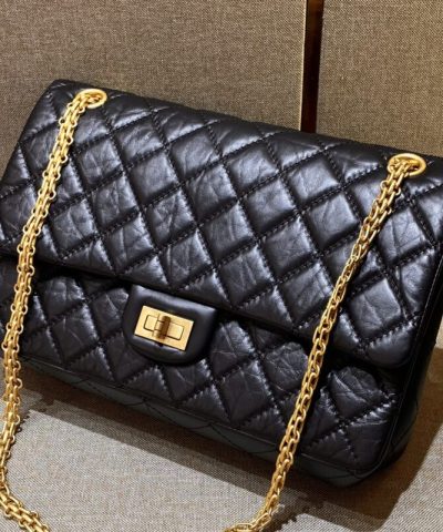 CHANEL 2.55 Bag Black - top-grade luxury bag dupe