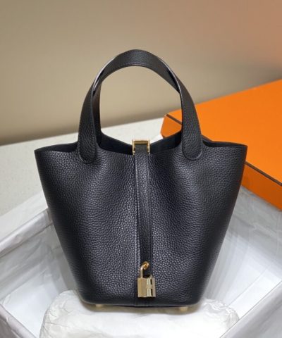 Replica Hermès Picotin Lock Black - top-grade luxury bag dupe