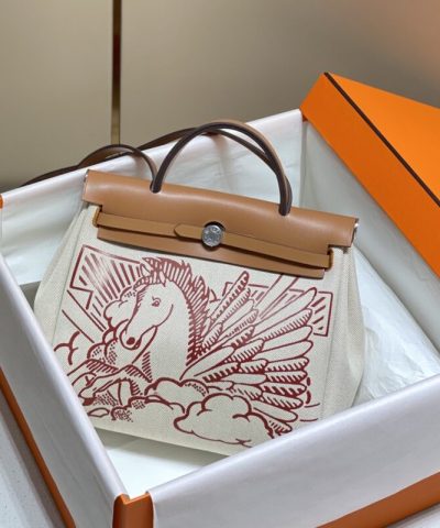 Replica Hermès Herbag 31Cm Brown Horse