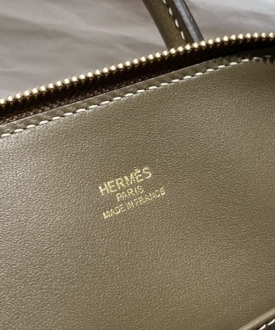 Replica Hermès Mini Bolide – Elephant Gray - 1:1 premium replica handbag