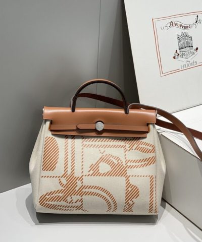 Replica Hermès Herbag 31Cm Manic Bride Brown - high-end replica designer purse