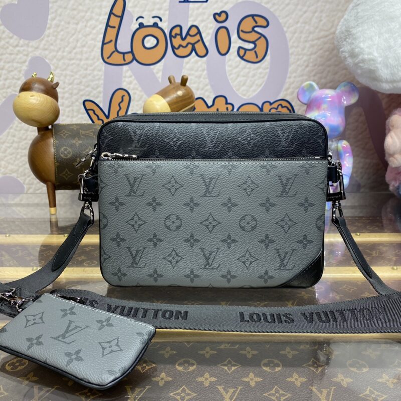 Replica Louis Vuitton Trio Messenger Grey - affordable luxury replica bag