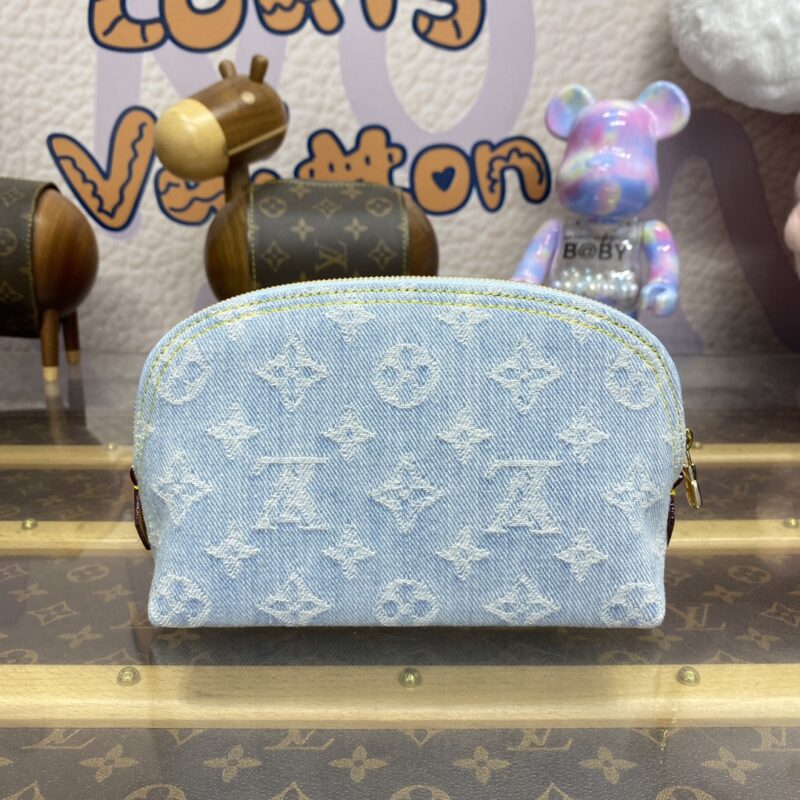 Replica Louis Vuitton Pochette Cosmétique Denim - premium superclone handbag