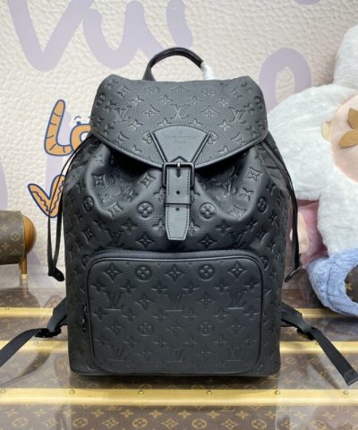 Replica Louis Vuitton Montsouris Black - top-grade luxury bag dupe