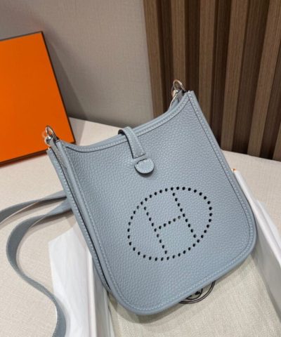 Replica Hermès Evelyne II Tpm Linen Blue
