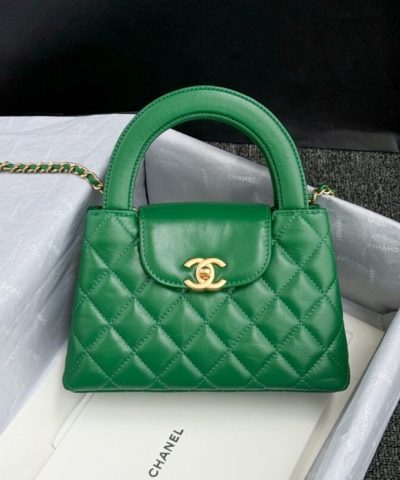 CHANEL 23k Kelly Green - high-end replica designer purse