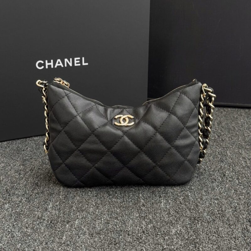 CHANEL 24p Dumpling Bag Black