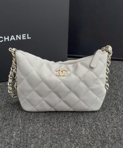 CHANEL 24p Dumpling Bag Gray - premium superclone handbag
