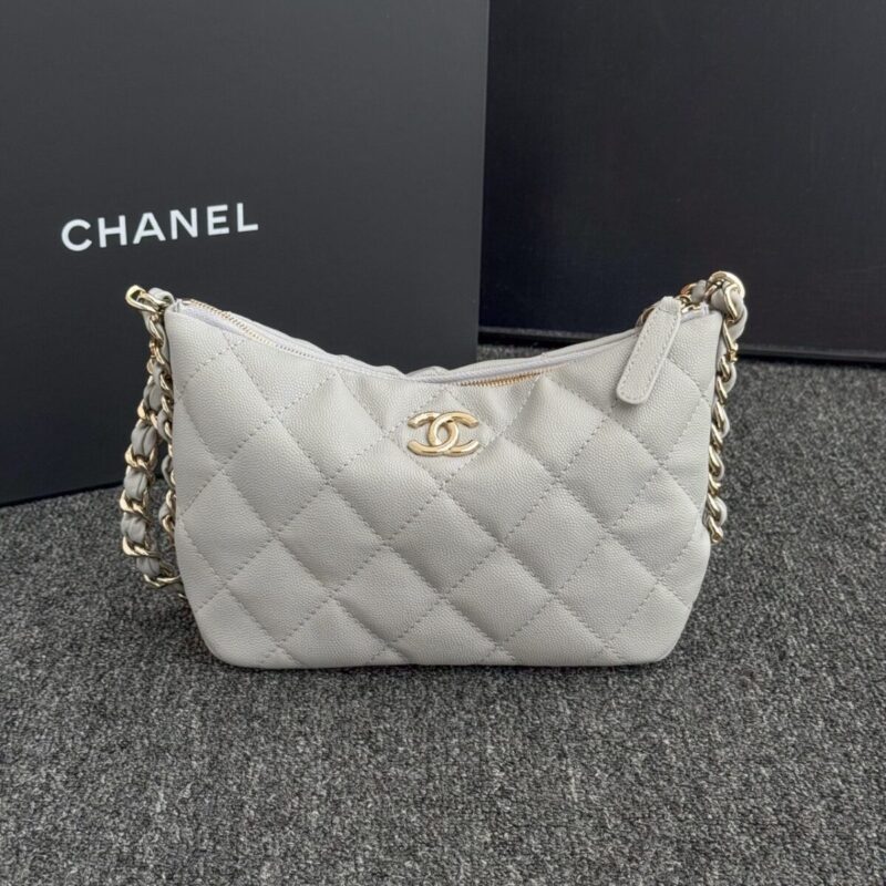 CHANEL 24p Dumpling Bag Gray - premium superclone handbag