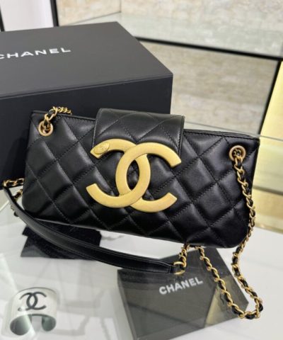 CHANEL 24c Baguette Bag Black - high-quality designer bag dupe
