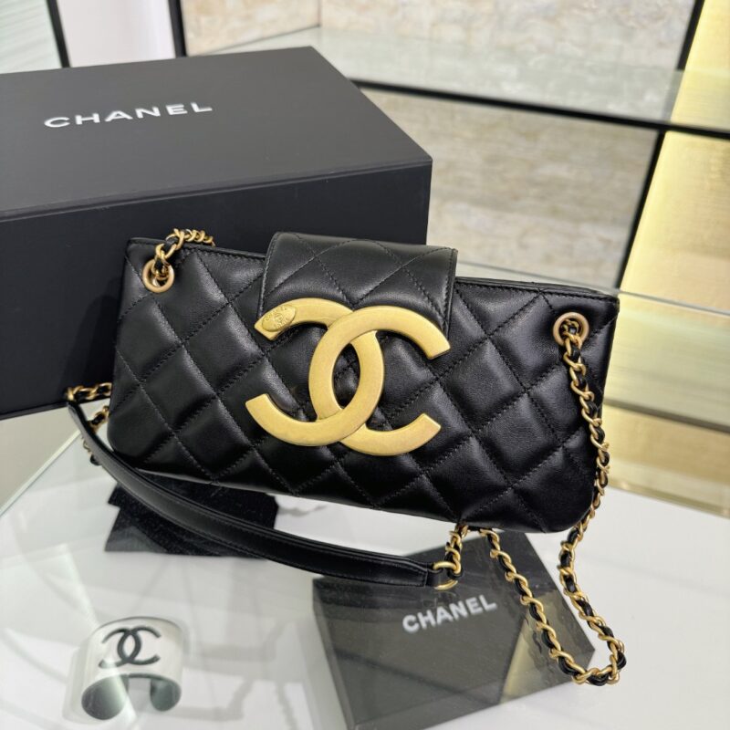 CHANEL 24c Baguette Bag Black - high-quality designer bag dupe