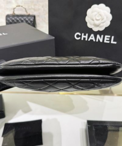 CHANEL 24c Round Shoulder Bag Black - top-grade luxury bag dupe