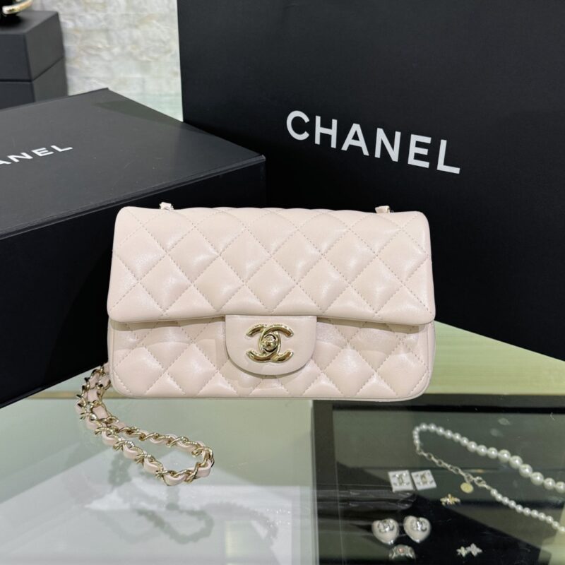 CHANEL Classic Flap 20cm Beige - designer handbag clone