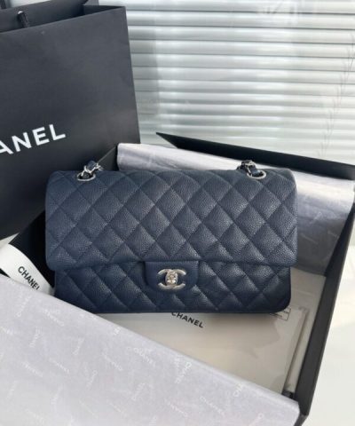 CHANEL Classic Flap 25cm Dark Blue