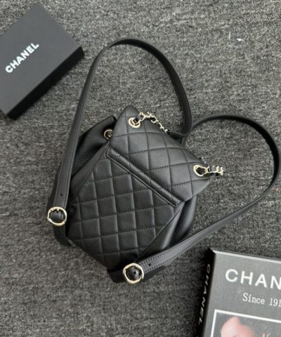 CHANEL 23C Backpack Small Black - premium superclone handbag