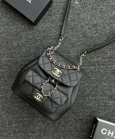 CHANEL 23C Backpack Small Black