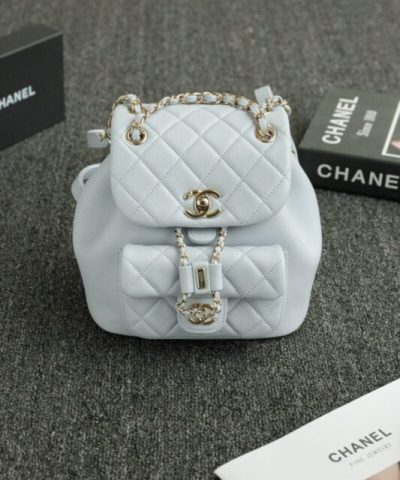 CHANEL 23A Backpack Small Light Blue - 1:1 premium replica handbag