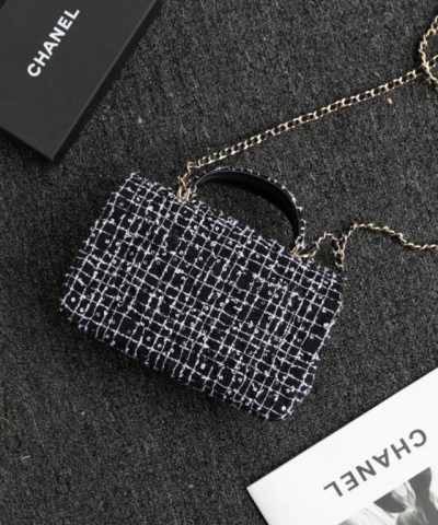 CHANEL 24p Tweed Black and White - premium superclone handbag
