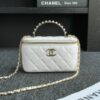 CHANEL 24s Pearl Handle Box White