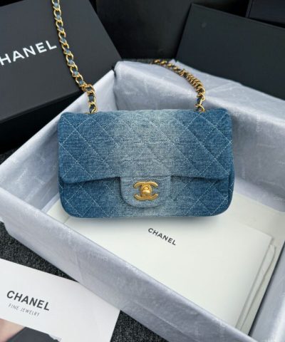 CHANEL Classic Flap 20cm Denim - high-end replica designer purse